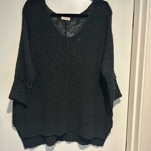 LA MIEL Black V-Neck Sweater